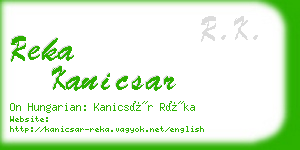 reka kanicsar business card